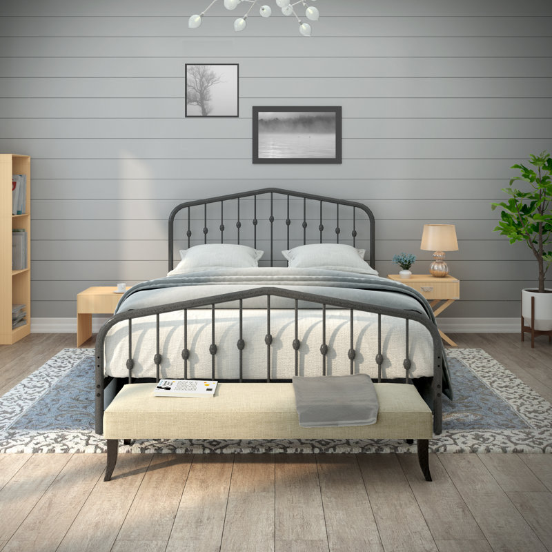 13'' Bed Frame, Queen, Black