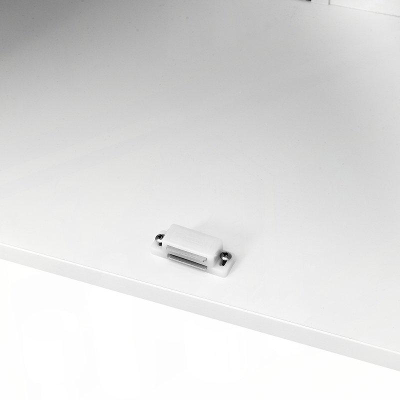 Armoire de rangement pour salle de bain avec tablette réglable à double porte, blanc