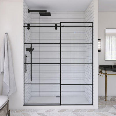 Porte de douche coulissante encadrée l 56 à 60 po x H 72 po