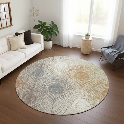 Machine Washable Indoor/Outdoor Jenning ACN2273 Floral Rug