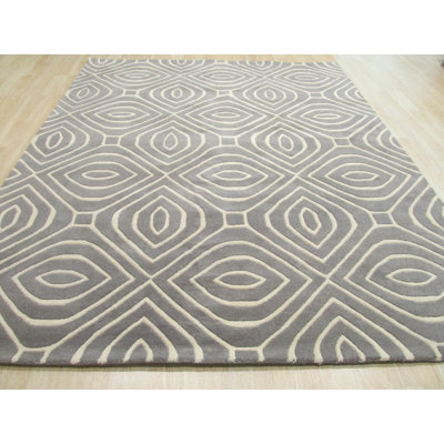 Corrigan Gray Hand Tufted Wool Rug