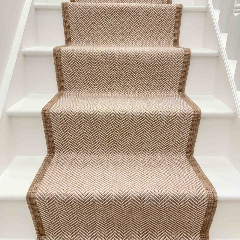 Stair Runner Geometric Flatweave Area Rug, Runner 60 x 510 cm