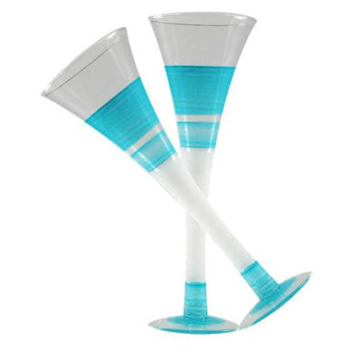 Flûte en verre Cottage Retro Stripe