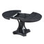 Ensemble de salle à manger moderne, table ronde extensible et 4 chaises (NOIR)-1728220694