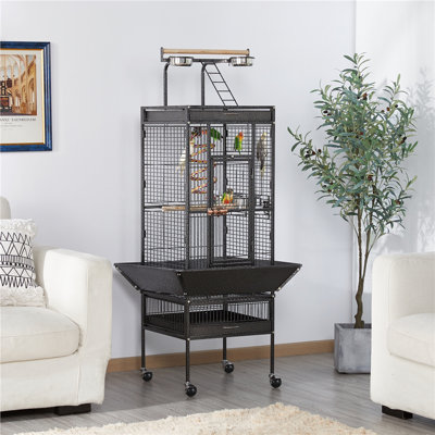Tingley 61.5'' Play Top Floor Bird Cage with Wheels