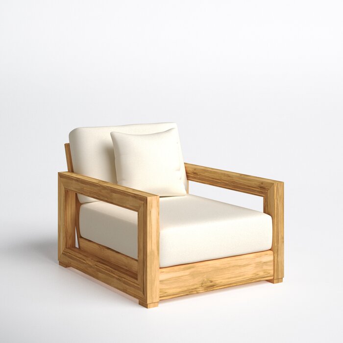 Melrose Teak Outdoor Lounge Chair & Reviews | Joss & Main