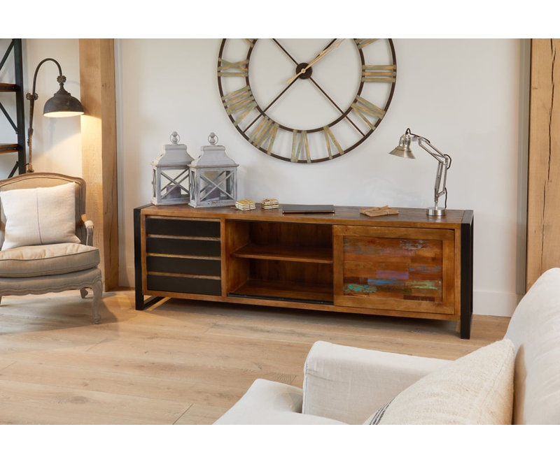 Borrayo 210cm Solid Wood Sideboard
