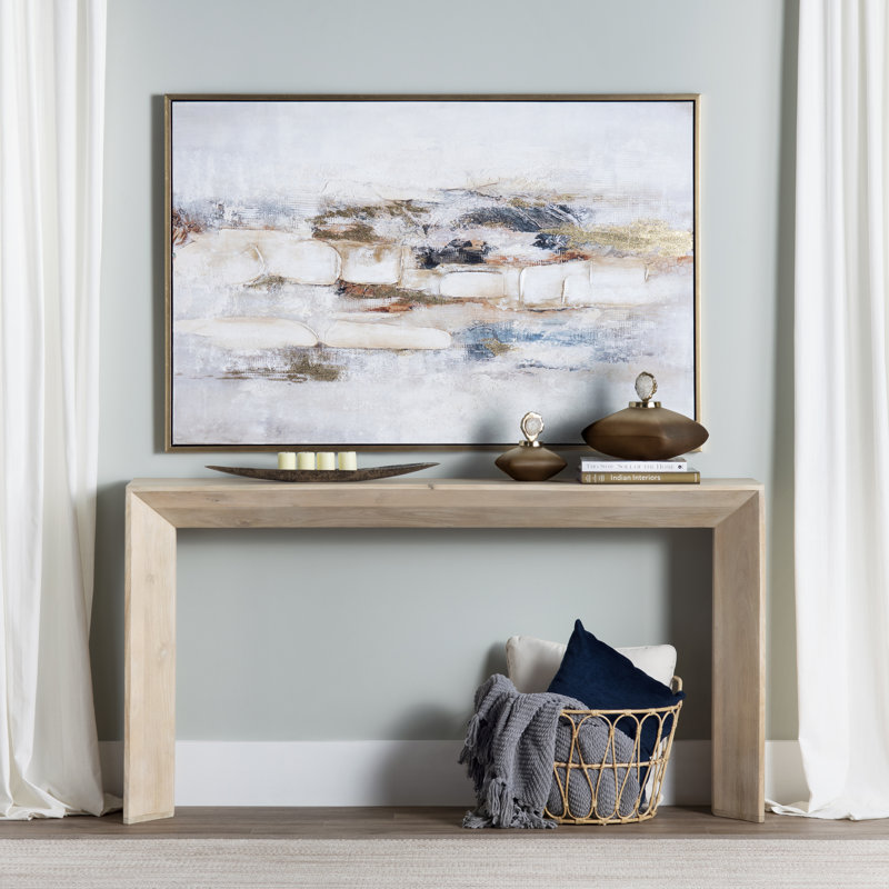 Rusty Lines Abstract Framed Canvas Wall Art