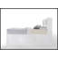 Grand lit avec rangement blanc