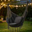 Garden Hanging Black Canvas Hammock Swing Chair