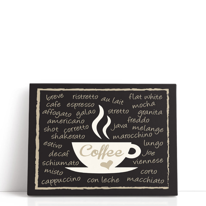 «Mocha Coffee Cup», reproduction d'art sur toile, H 36 po x l 48 po