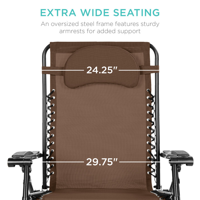 Dannunzio Folding Zero Gravity Chair, Brown