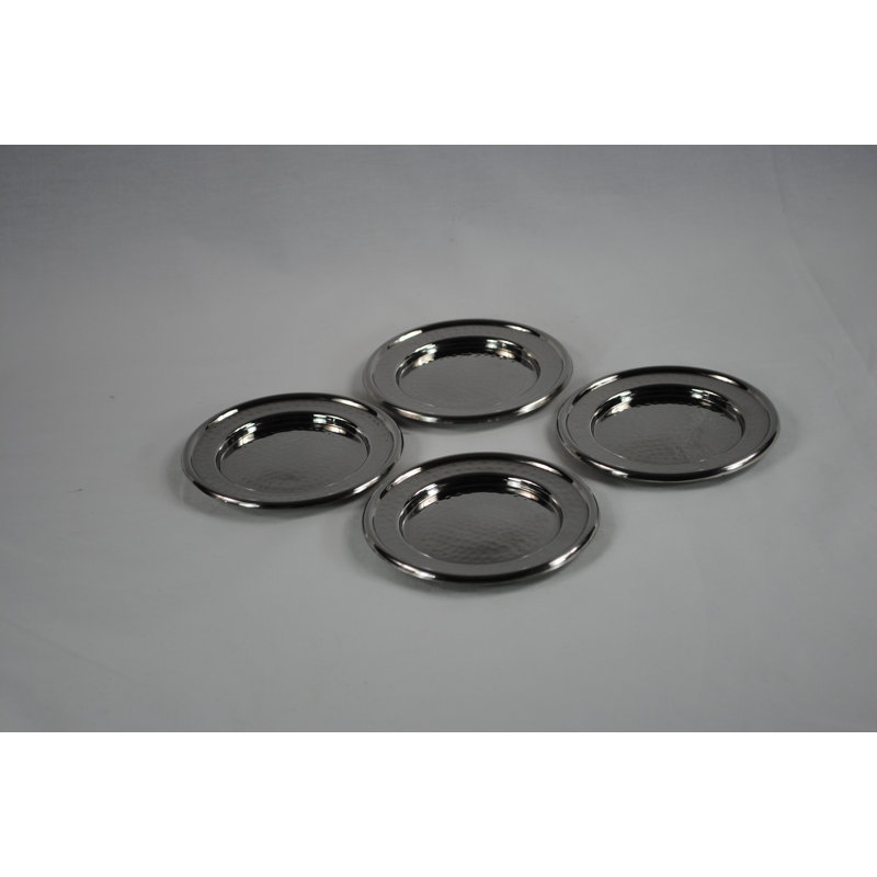 Ensemble de 4 sous-verres ronds martelés