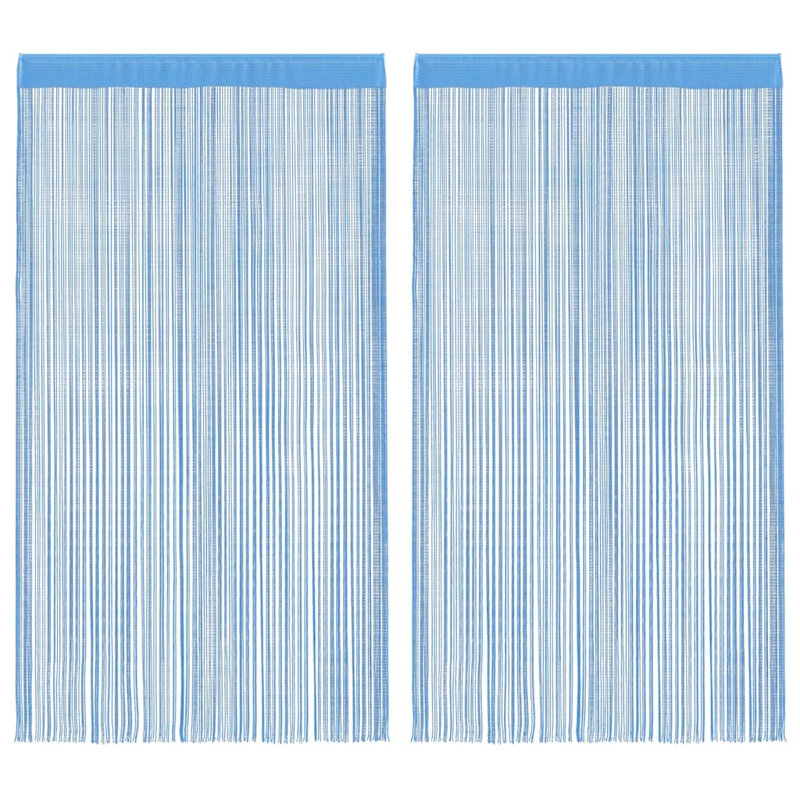 Back Bay Sheer Curtain Pair, 254cm Width x 635cm Drop, Light Blue