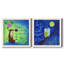 Happy Fox - Ensemble de 2 encadrements d'art textuel sur toile-1063643292-1063643299