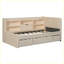 Modern Upholstered Daybed with Trundle, Storage Shelves, USB & Outlet-1730203290