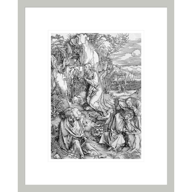 «Agony in the Garden» de la série «Great Passion» par Albrecht Dürer, impression giclée encadrée, 16.75" H x 13.65" W
