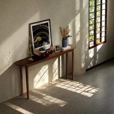Walnut-Toned Pine Console Table by Trentastic Trails