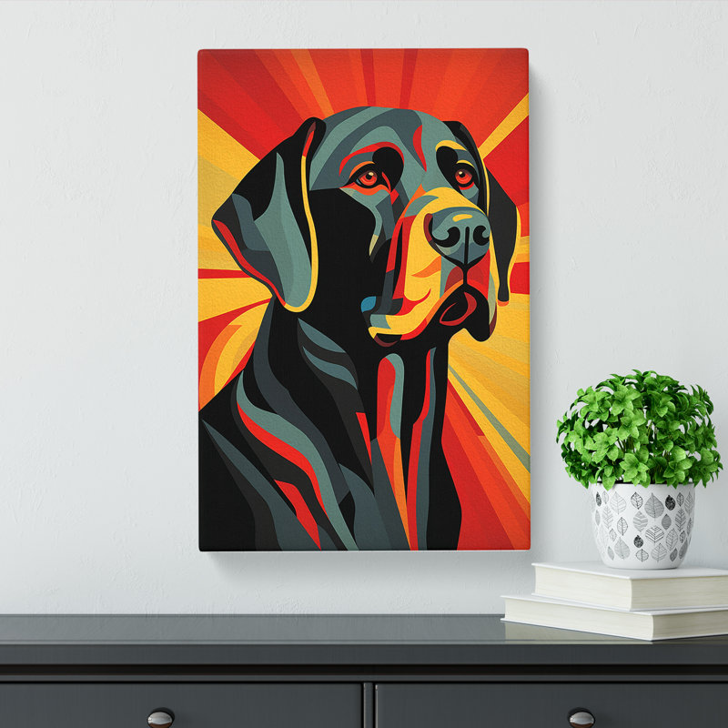 Labrador Retriever Deco No.2 - No Frame Print, 76cm H x 50cm W x 3cm D