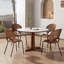 Table de salle à manger blanche et noyer-1255443906
