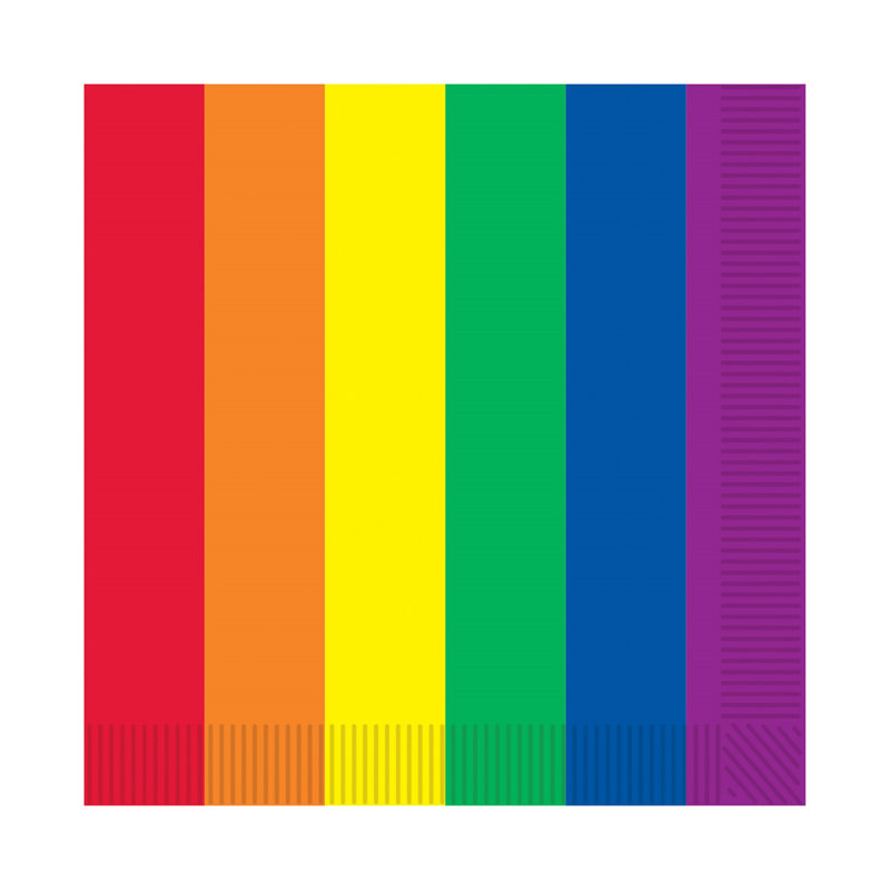 Paper Striped Square Napkin