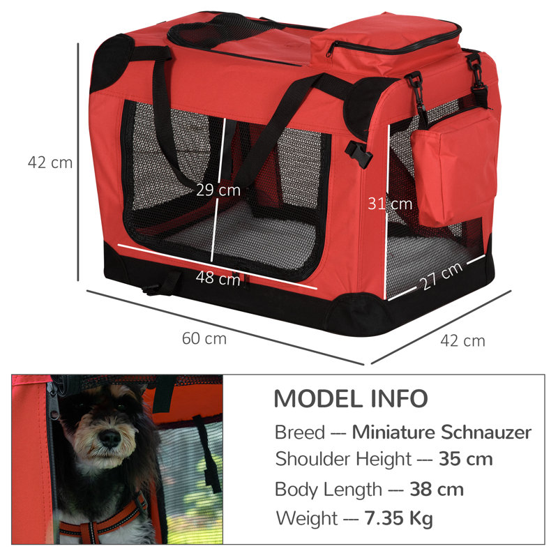 Collapsible Soft-Sided Crate with 3 Doors