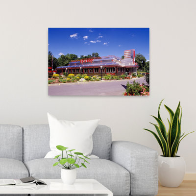 1990S Classic Art Deco Style Diner Hyde Park Ny Usa Classic Modern Retro Architecture City Wall Art