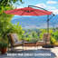 Parasol de patio en porte-à-faux 9,8pi-158158399