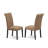 5 Piece Modern Dining Table Set Includes a Rectangle Wooden Table with Butterfly Leaf and 4 Light Sable Linen Fabric Parson Chairs, Black-1493690783-1493690770-1576857251