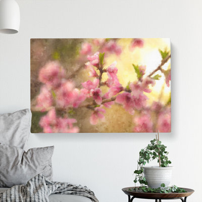 Cherry Blossom Flowers - Wrapped Canvas