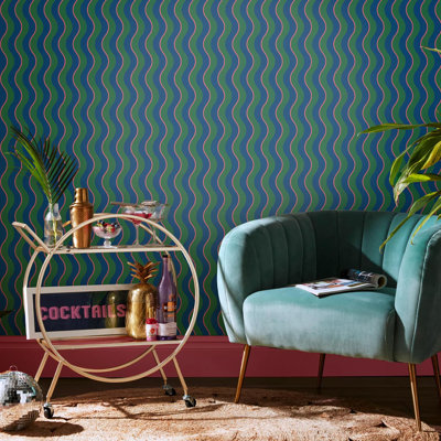 Envy Making Waves Stripe Wallpaper