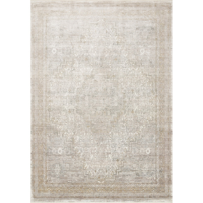 Tapis sable / ivoire Robledo, Rectangle 7 pi 7 po x 9 pi 10 po