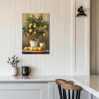 Art mural de citron, décoration murale de cuisine citron, affiche d'art mural en toile citron, fruits méditerranéen pour mur, impressions murales italiennes pour photos de cuisine, décoration murale 12 po x 16 po