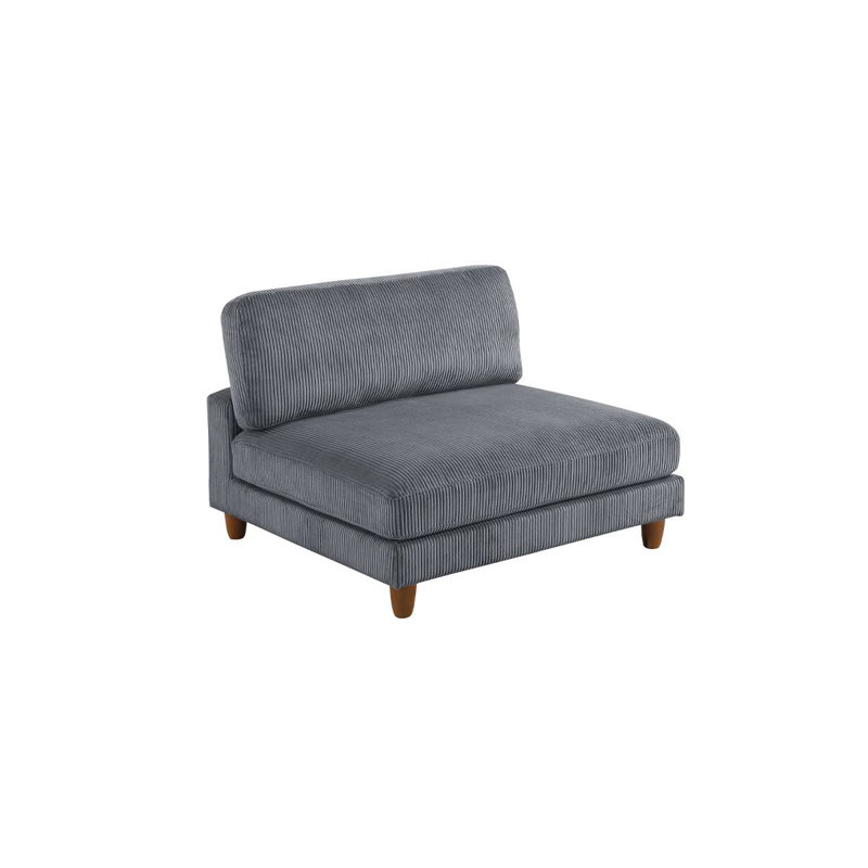 Dark Grey 135" Wide- Modular Pit Sectional- 6pc
