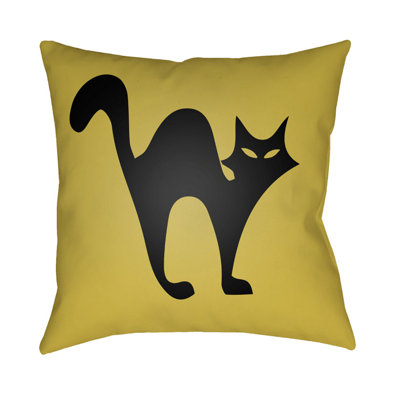  Indoor/Outdoor Throw Pillow, 18" H x 18" W x 4" D, Yellow