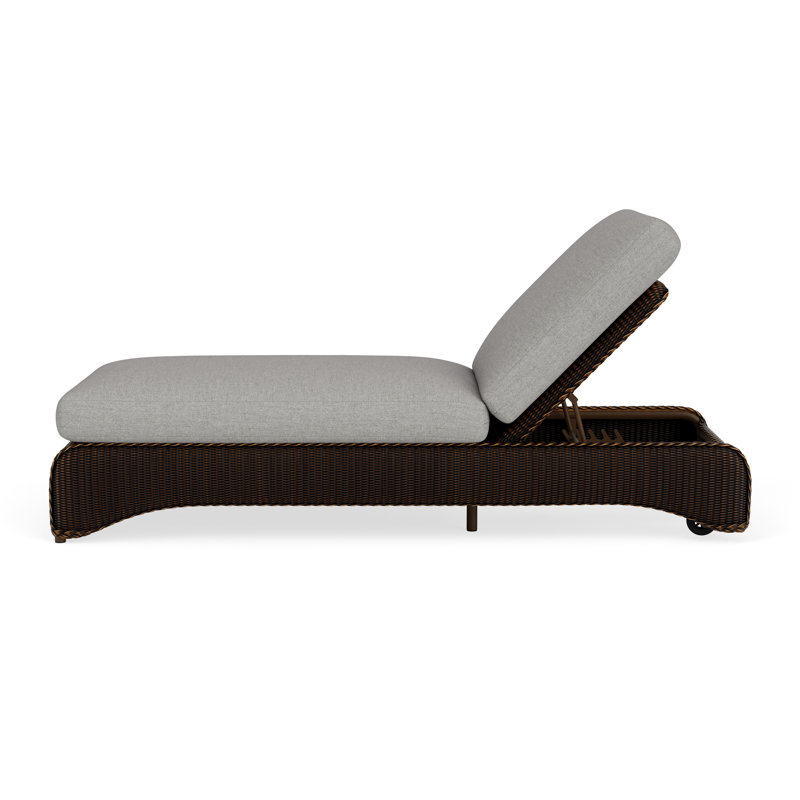 Loom Outdoor Chaise Lounge, Mink, Demo Stone
