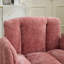 Chaise de bureau pivotante en chenille avec accoudoirs convertibles et coussin double pour bureau à domicile, crème-129963545