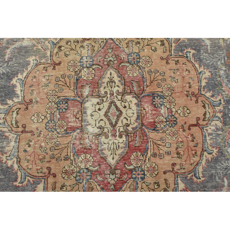 Tapis bleu unique de 9 pi 11 po x 12 pi 6 po