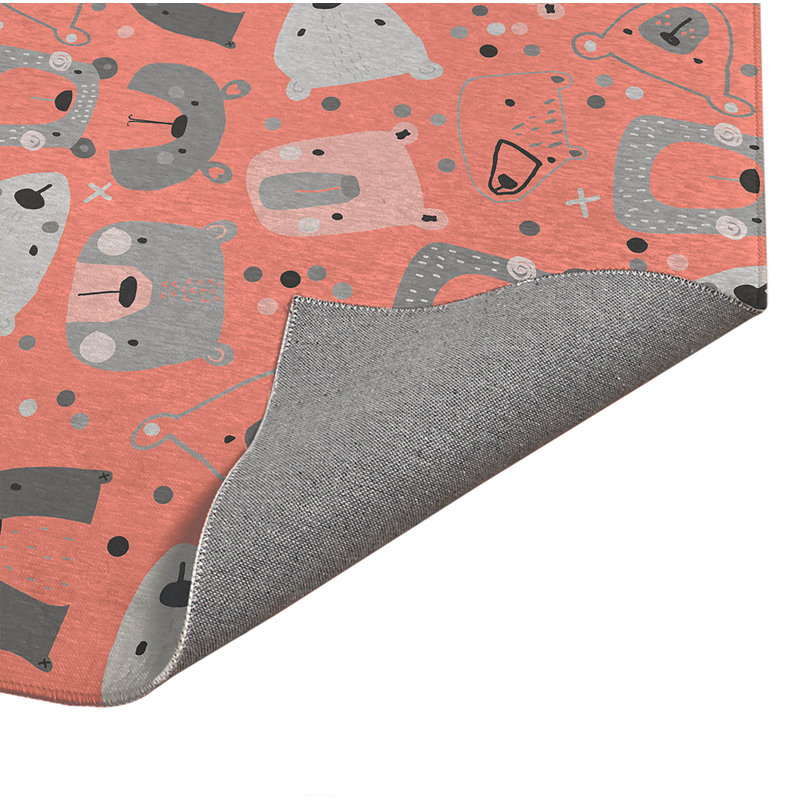 Bear Face  Kids Play Mat, Rectangle 4' x 6'