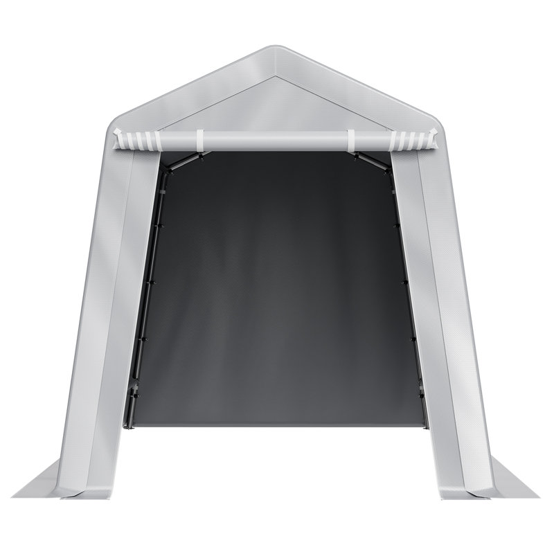 Remise de rangement robuste en polyéthylène de l 7 pi x P 12 pi, H 88,32 po x l 84 po x P 144 po
