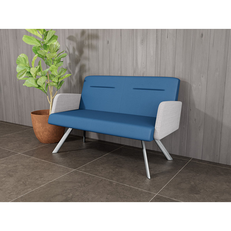 Causeuse Willow, Chrome, Patriot Plus - bleu / gris chambray, Yes
