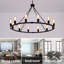 Turco 12 - Light Wagon Wheel Chandelier-1813621329