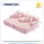 Ensemble 2 pièces de méridienne surdimensionnée, luxueux canapé-lit en velours côtelé moelleux avec 6 coussins et une poche de rangement pour les petits espaces-1607512789