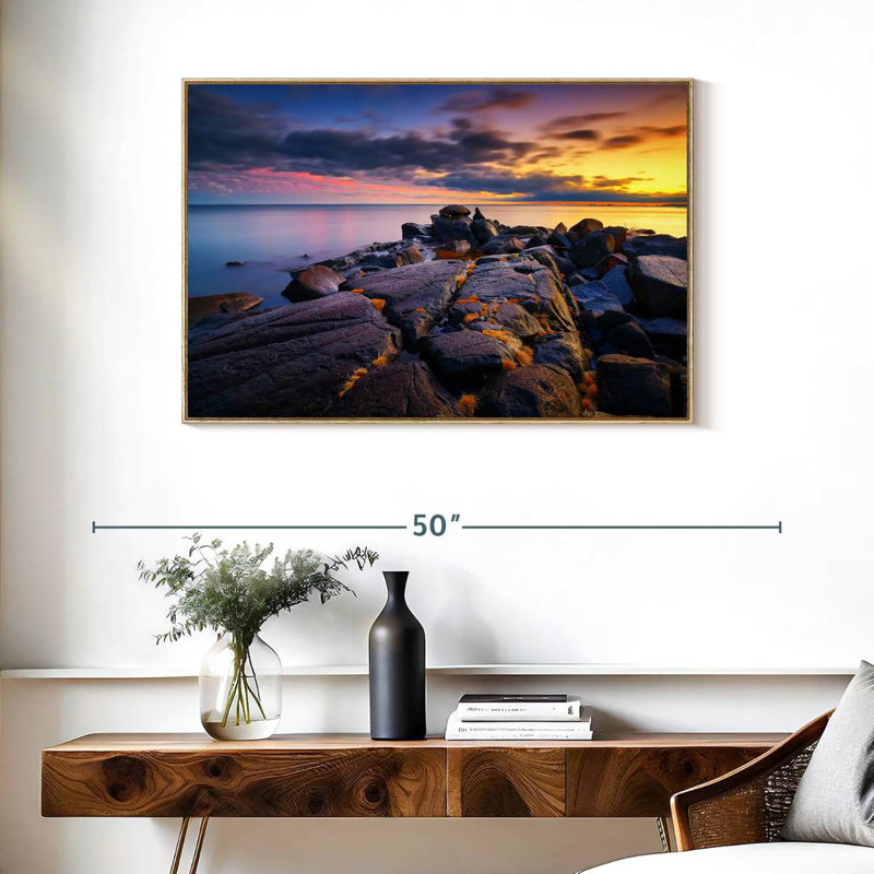 Plage Duluth Brighton, Cadre flottant en bois naturel, 37 po x 25 po