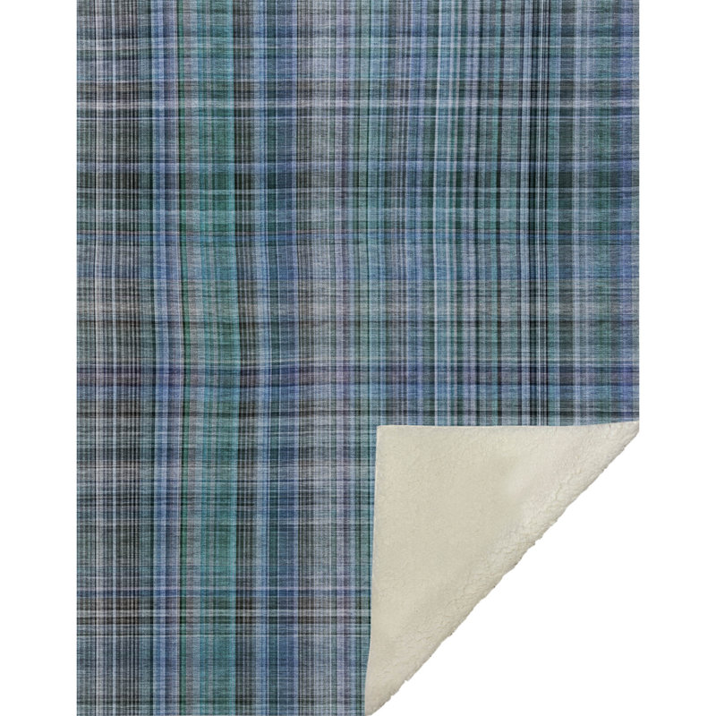 Jeté en sherpa Addison, Bleu sarcelle
