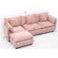 Canapé modulaire en L avec repose-pieds convertible-345870505
