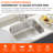 Blenzia 23 Inch Undermount Kitchen Sink Curved Shape 18 Gauge 304 Stainless Steel Single Bowl Sinks with Strainer 23" x 18" x 9"