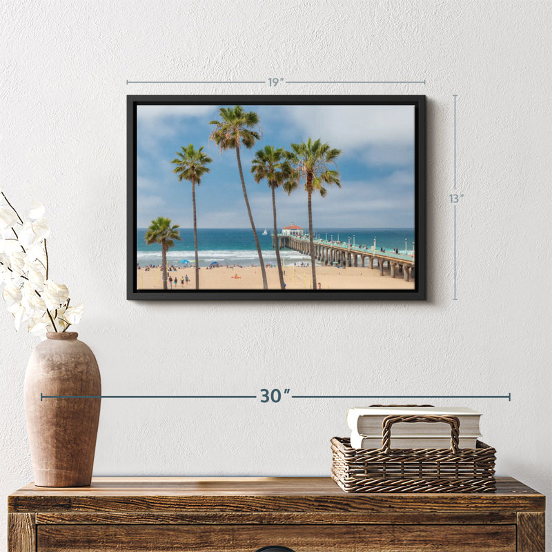 Plage «Summer In Manhattan Beach Wall Art», H 13 po x l 19 po