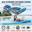 Planche de raquette gonflable Serenelife (6 pouces d'épaisseur) avec accessoires de SUP haut de gamme et sac de transport | Large position, aileron inférieur pour le pagaie, contrôle du surf, plateforme antidérapante | Bateau debout pour jeunes et adu
