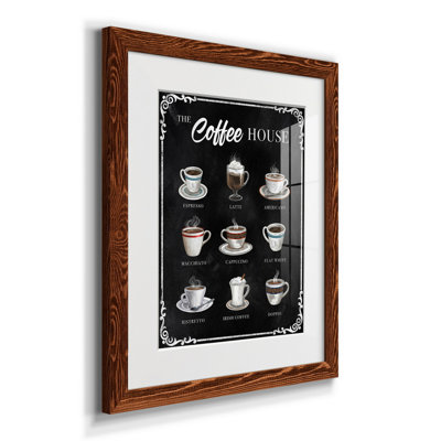 The Coffee House - Reproduction d'art graphique sur papier encadré